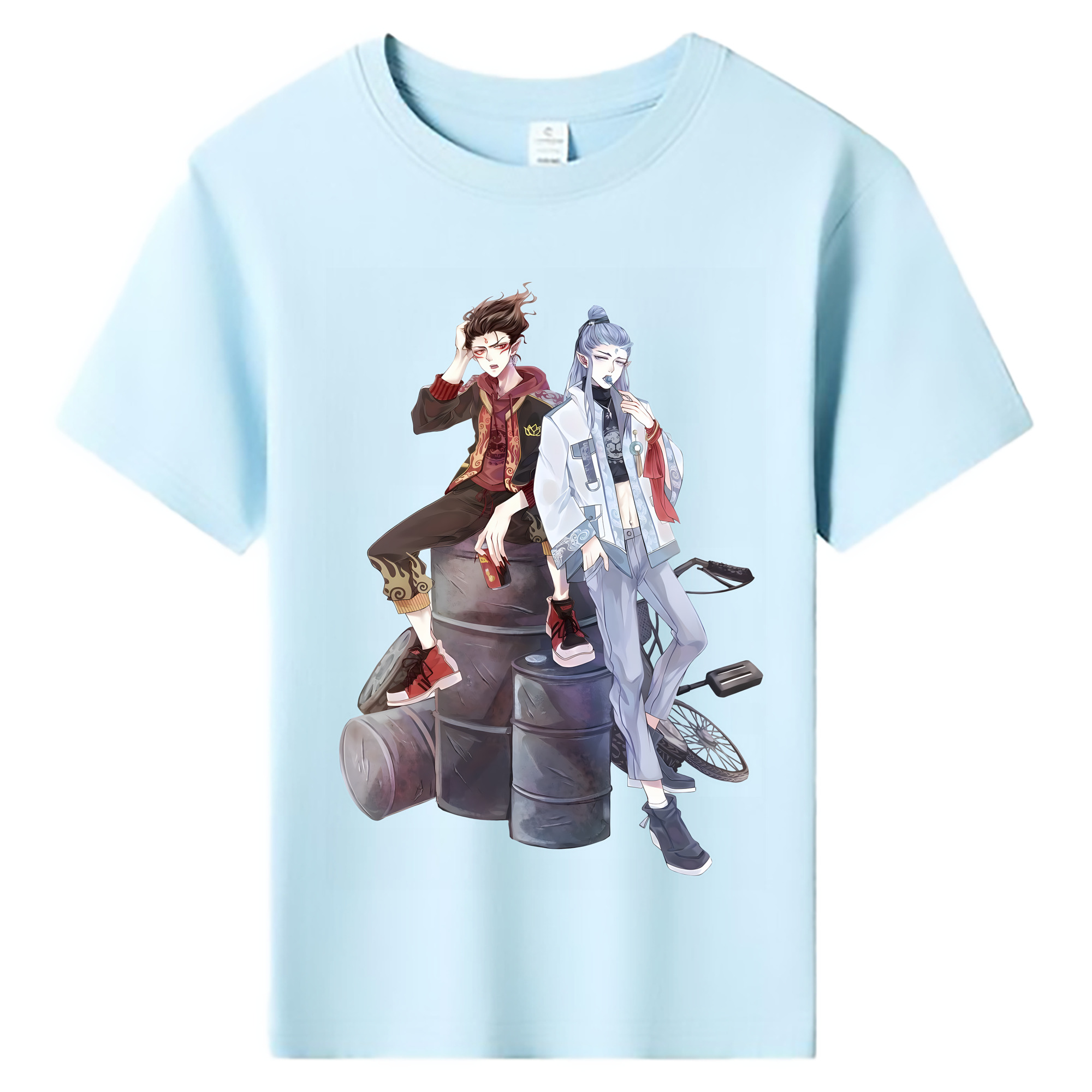 （画像用） Ne Zha 2 ナタ 魔童の大暴れ 綿100％キッズTシャツ（フロントプリント）